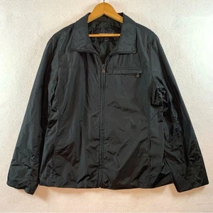 Dockers Khakis Mens Windbreaker Sz M Black Full Zip Basic Classic Staple Pockets - Picture 1 of 12