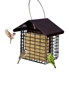 Double Suet Feeder for Outside Hanging Metal Squirrel Proof Hanging Mount Style - Picture 1 of 5