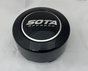 SOTA OFFROAD Gloss Shiny Black 8 Lug Wheel Center Cap A608F-5 A608F-6 GH Tall - Picture 1 of 7