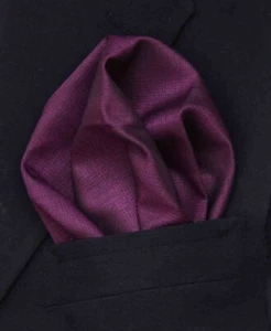 SW for Gascoigne Silk Pocket Square Purple Gray Micro Geometric Men's - Picture 1 of 1