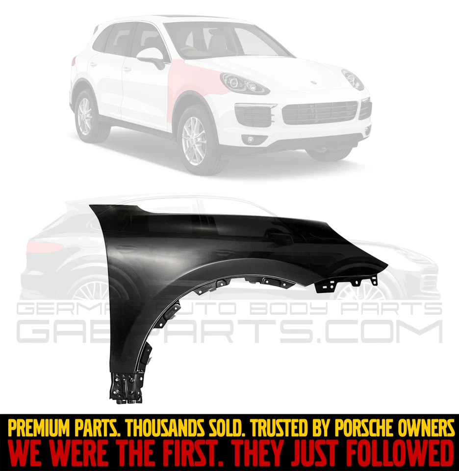 Porsche Cayenne Fender Front Right (2015-2018) Premium Aluminum 958821022GRV - Image 1 of 3