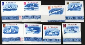 Romania 1962, Boating imperf set MNH, Mi 2056-2063 - Picture 1 of 1