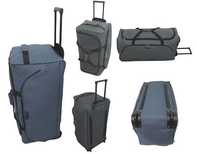 27 '' 2 Wheeled Sports Travel Holdall Luggage Cargo Weekend Duffle Bag - Image 1 of 3