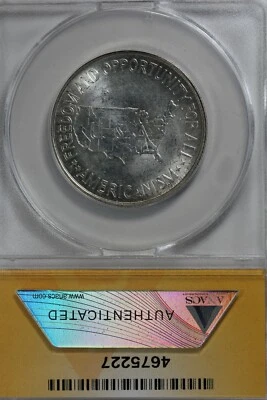 1951  .50   ANACS  MS 64  WASHINGTON-CARVER    Classic Silver Commemorative   - Image 1 of 2