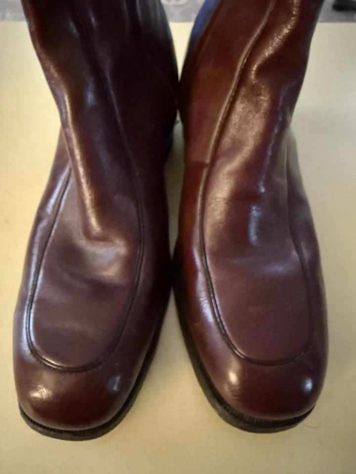 Botas Beatle al Tobillo de Cuero Bostoniano de la Edad del Hierro de Colección con Puntera de Acero Talla 7 1/2 Foto 1 de 4