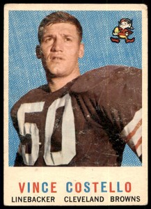 1959 TOPPS VINCE COSTELLO 158 GOOD RC FOOTBALL CLEVELAND BROWNS