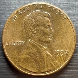 Lincoln Penny 1992 sin marca de ceca - Imagen 1 de 2