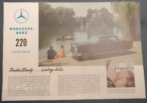 Mercedes Benz 220 Limousine Limousine Prospekt Showroom Flyer W111 - Bild 1 von 1