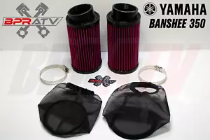 Yamaha Banshee K+N Style PWK 33 34 35 35mm Carbs Air Filter Pods OUTERWEARS Pair - Picture 1 of 15