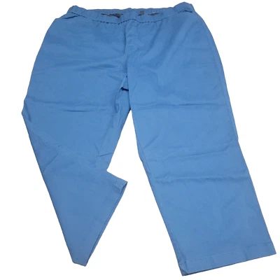 Lands End Casual Pull On Everyday Modern Chino Pants 22W Plus Sz Teal w Pockets - Image 1 of 4