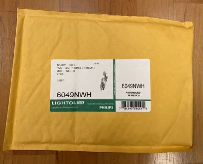 New Lightolier Lytespan 6049NWH Basic Track Mini Coupler White