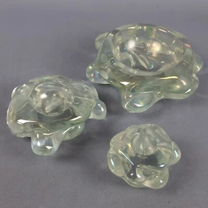 Antico Trittico Di Ciotole Vetro Murano Barovier & Toso Sculture Collezione 1940 - Imagen 1 de 15