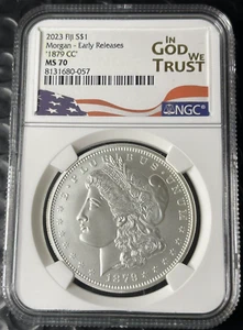 2023 FIJI 1878 CC Morgan Early Releases NGC MS70, In God We Trust Label (RARE) - Picture 1 of 6