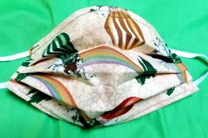 Wizard of Oz Inspired Face Mask Wired Lined Elastic Ear Bands Triple Pleats - Picture 1 of 4