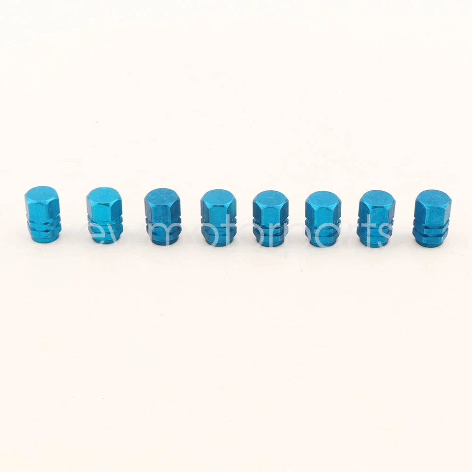 8pcs Blue Aluminum Car Truck Tire Wheel Stem Air Valve Caps for Harley-Davidson - Image 1 of 4