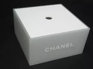 CHANEL Makeup Vanity Storage Box Cotton Pads CASE White Novelty Rare W13cm x H7 - Picture 1 of 11