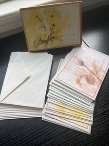 Vintage unbenutzt The Rainbow Collection Blumen Grußkarte & Umschläge mit Box 13 - Bild 1 von 10