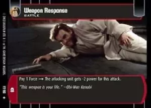 STAR WARS TCG WOTC ATTACK OF THE CLONES WEAPON RESPONSE 117/180 FOIL NM scratch - Picture 1 of 1