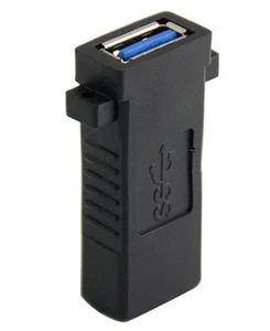 USB-A 3.0 Female to USB 3.0 A Female Panel Mount Extension Adapter - Picture 1 of 3