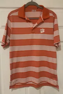 Ping Gr. M Herren Sensor Cool Orange/Weiß Gestreift Clemson Golf Sport Polo - Bild 1 von 8