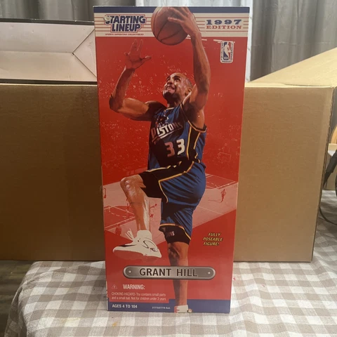 1997 NBA Starting Lineup GRANT HILL 12" Action Figure Doll Pistons MIP Cover