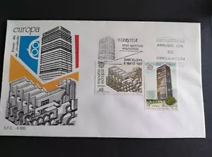 SOBRE PRIMER DIA FDC ESPAÑA 1987 EUROPA ARQUITECTURA MÉRIDA Y MADRID - Imagen 1 de 1