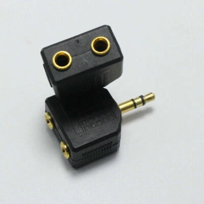 1 Male To 2 Female Gold Plated 3.5mm Y Splitter Headphone Adapter Stereo Audio - Image 1 of 4