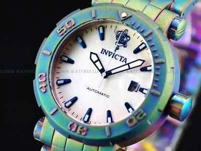 Raro Novo Invicta 48mm Masculino Base Marítima NH35A Automático LE Branco Mostrador MOP Relógio SS - Imagem 1 de 4