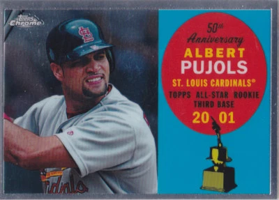 ALBERT PUJOLS 2001 Topps Chrome ALL-STAR ROOKIE CARD 50th Anniversary Baseball - Image 1 of 2
