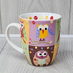 Taza de café caprichosa búhos taza de Creative Tops otoño pájaros edredón lindo colorido - Imagen 1 de 7