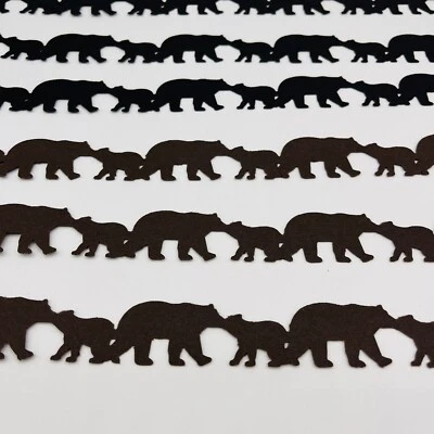 Creative Memories Oso Polar 12” Troquelado Marrón y Negro Cartulina Forma Borde Foto 1 de 3