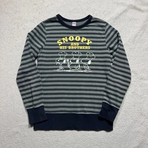 Uniqlo x Peanuts UT Top Kids 12 Striped Long Sleeve Snoopy And His Brothers Tee - Picture 1 of 13