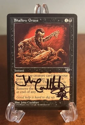 MTG Shallow Grave Signed John Coulthart Artist Proof LP Magic The Gathering AP - Image 1 of 2