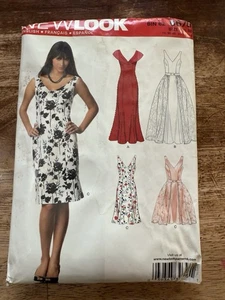Vintage New Look 90's Y2K Formal Fit to Flare Dress Pattern #6670 UNCUT Sz 8-18 - Picture 1 of 2