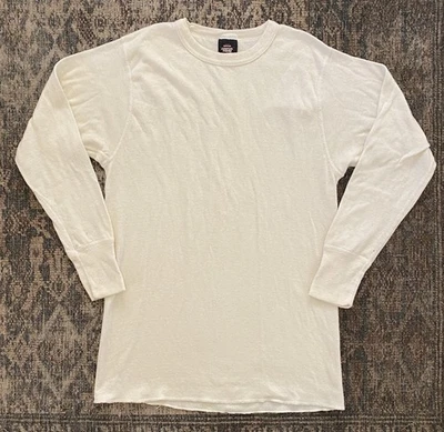 Camisa Vintage Doble Plegable Talla M Off White Térmica Dos Capas Hecha en EE. UU. Exterior Foto 1 de 4
