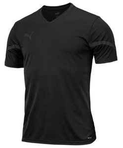 PUMA Men Team Flash Shirts Jersey Black Training Tee Top Gym T-Shirt 70439403 - Picture 1 of 6