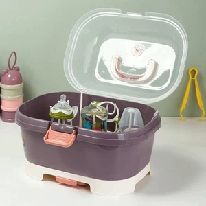 With Cover Nursing Bottle Storage Box Baby Bottle Organizer Baby Care - Picture 1 of 18