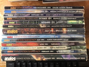Analog Science Fiction & Fact 13 Magazine Lot Jan-Dec 1991 FREE SHIPPING - Bild 1 von 9