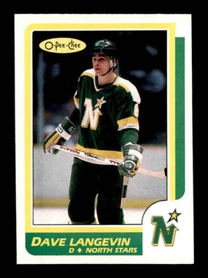 1986 O-Pee-Chee #218 Dave Langevin    NM/NM+ X3542364 - Image 1 of 3