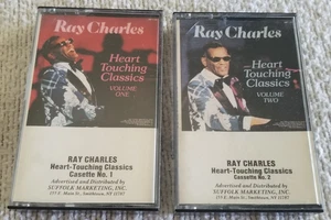Ray Charles Heart Touching Classics Volume 1 and 2 Cassette Lot of 2 - Picture 1 of 7