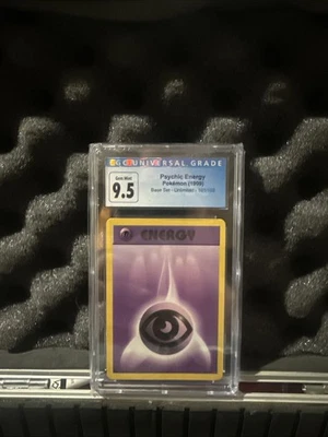 1999 POKEMON BASE SET UNLIMITED #101 PSYCHIC ENERGY Cgc 9.5 GEM MINT psa - Image 1 of 2