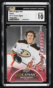 2021-22 Upper Deck Series 1 - UD Canvas Trevor Zegras #C117 Young Guns CGC 10 - Bild 1 von 3