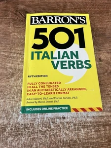 501 Italian Verbs, Fifth Edition (Barron's 501 Verbs) - Bild 1 von 6