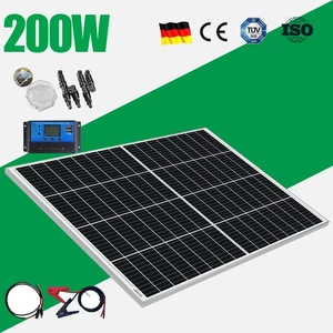 12V 200W Solarmodul Solarpanel Monokristallin Wohnmobil Camping Wohnmobil Balkon - Bild 1 von 6