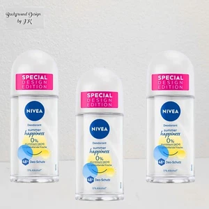 3x 50ml Nivea Fresh Summer happiness Deodorant Roll On 0% Aluminium Roller 48h - Bild 1 von 1