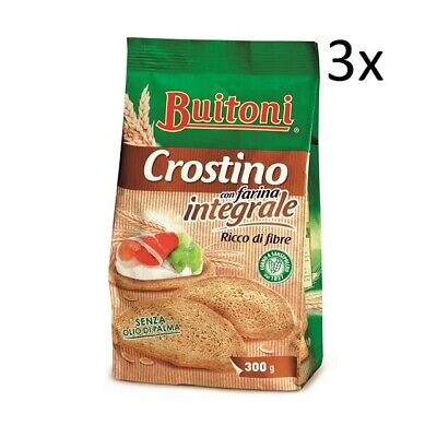 3x Buitoni Crostino Con Farina Integrale Croutons Mit Vollkornmehl Snacks 300g • 17.57€