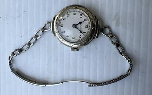 VINTAGE ART DECO HAMILTON 14K WHITE GOLD FILLED WRIST WATCH RUNNING ANTIQUE - Picture 1 of 13