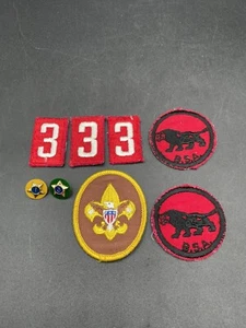 Vtg Boy Cub Scouts BSA Badge Patch Lot Troop Numbers Pins 1 3 - Picture 1 of 1