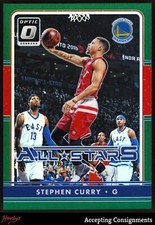 2016-17 Donruss Optic All-Stars Green Stephen Curry GOLDEN STATE WARRIORS 5/5