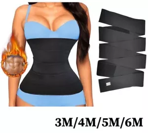 Cinturón de Entrenador de Cintura Elástica Arrebatarme Vendaje Envoltura Abdomen Adelgazante Modelador Corporal - Imagen 1 de 21